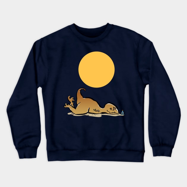 tan-o-saurus Crewneck Sweatshirt by greendeer